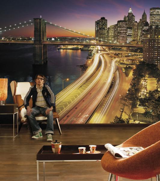 Fototapete 368 x 254 cm - 8-516 New York City Lights - versandkostenfrei in D*