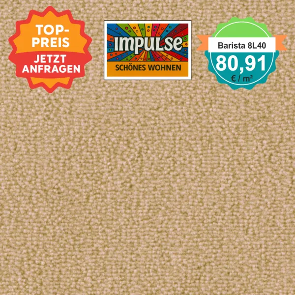 Teppichmuster Vorwerk Barista 8L40 – Velours in 4 oder 5 m Breite