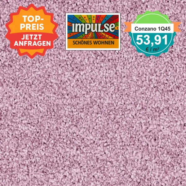 Vorwerk Teppichboden Conzano 1Q45 fraise – Quadratformat, eleganter Teppichboden in frischem Erdbeerrot, nur 53,91 €