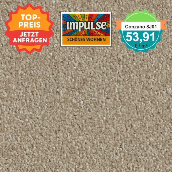 Vorwerk Teppichboden Conzano 8J01 eerde – Querformat, Teppichboden in erdigem Naturton für behagliches Wohnen, nur 53,91 €