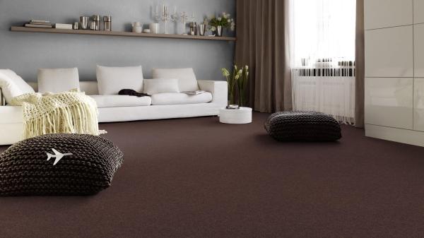 Detailansicht des Vorwerk Luana Teppichbodens in Farbe 7H08 – gleichmäßige Univelours-Oberfläche mit dichter Struktur und eleganter Farbwirkung. Ideal zur Beurteilung von Material und Farbton