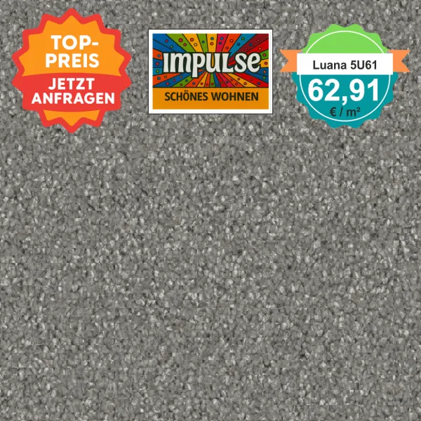 Vorwerk Luana Teppichboden grau – quadratische Draufsicht