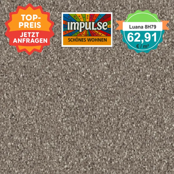 Vorwerk Luana Teppichboden beige – quadratische Draufsicht