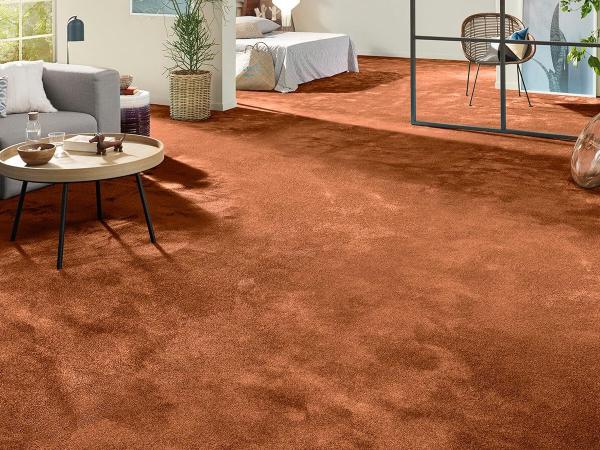Vorwerk Lyrica 2F34 verlegt in modernem Wohnraum; elegante Teppichfläche mit harmonischer Raumwirkung und wohnlicher Atmosphäre