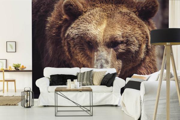 „Tiermotiv-Fototapete MS-5-0433 als Blickfang im Wohnzimmer – lebendige Farben und räumliche Tiefe“