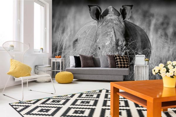 „Tiermotiv-Fototapete MS-5-0454 als Blickfang im Wohnzimmer – lebendige Farben und räumliche Tiefe“
