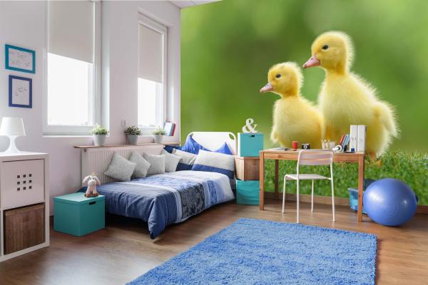 „Tiermotiv-Fototapete MS-5-0472 als Blickfang im Wohnzimmer – lebendige Farben und räumliche Tiefe“