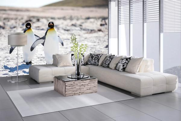 „Tiermotiv-Fototapete MS-5-0477 als Blickfang im Wohnzimmer – lebendige Farben und räumliche Tiefe“