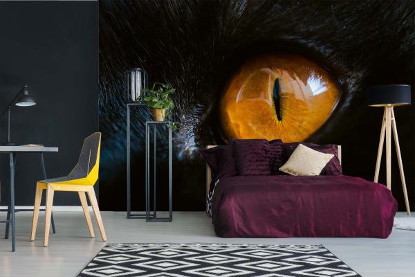 „Tiermotiv-Fototapete MS-5-0546 als Blickfang im Wohnzimmer – lebendige Farben und räumliche Tiefe“