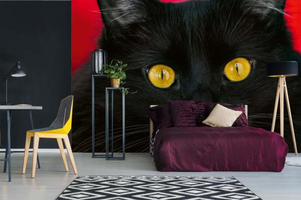 „Tiermotiv-Fototapete MS-5-0552 als Blickfang im Wohnzimmer – lebendige Farben und räumliche Tiefe“
