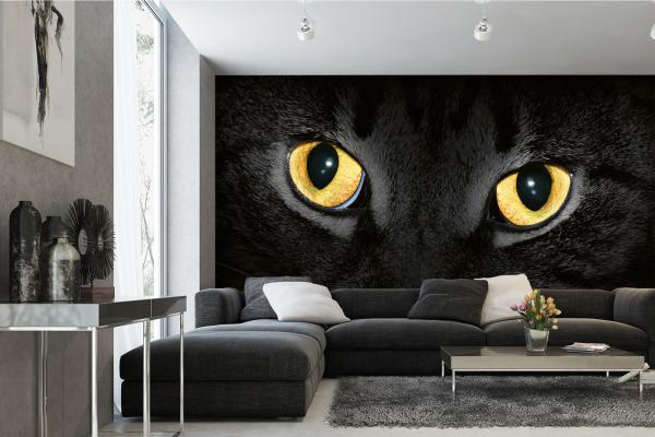 „Tiermotiv-Fototapete MS-5-0556 als Blickfang im Wohnzimmer – lebendige Farben und räumliche Tiefe“