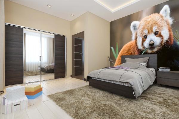 „Tiermotiv-Fototapete MS-5-0625 als Blickfang im Wohnzimmer – lebendige Farben und räumliche Tiefe“