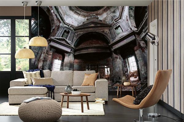 Vlies-Fototapete MS-5-0837 – Fantasie-Motiv im Raum – Wandgestaltung mit Tiefenwirkung
