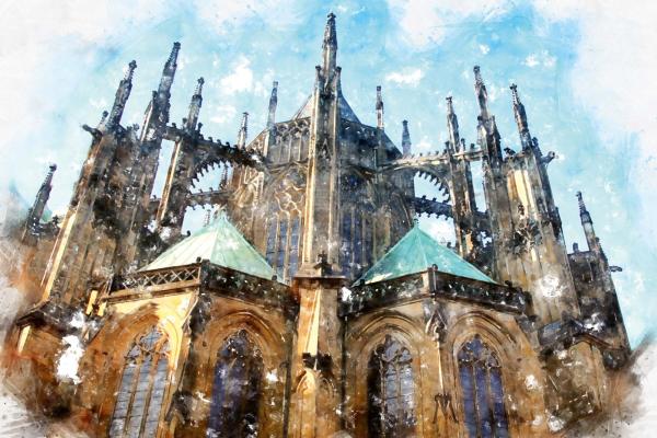 Vlies-Fototapete MS-5-1146 mit geometrischem Architektur-Motiv - Format 375 