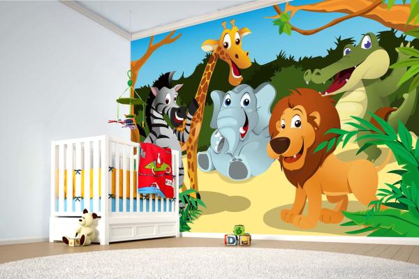 Kinder-Fototapete MS-5-1407 im Raum – kreative Wandgestaltung mit lebendigem XXL-Motiv für Kinderzimmer