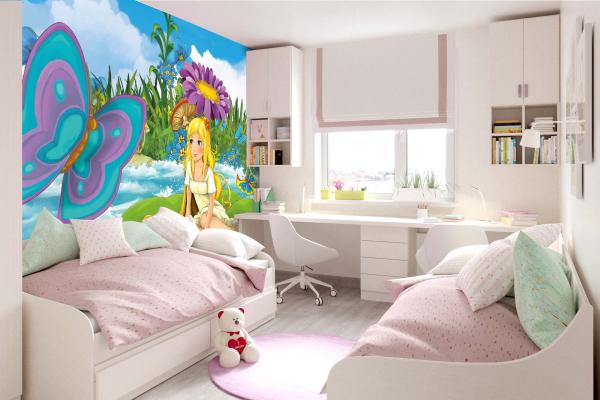 Kinder-Fototapete MS-5-1418 im Raum – kreative Wandgestaltung mit lebendigem XXL-Motiv für Kinderzimmer