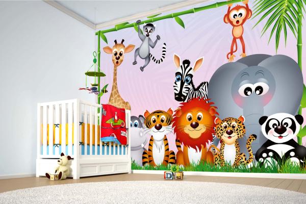 Kinder-Fototapete MS-5-1426 im Raum – kreative Wandgestaltung mit lebendigem XXL-Motiv für Kinderzimmer