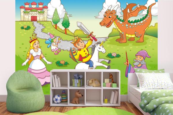 Kinder-Fototapete MS-5-1428 im Raum – kreative Wandgestaltung mit lebendigem XXL-Motiv für Kinderzimmer