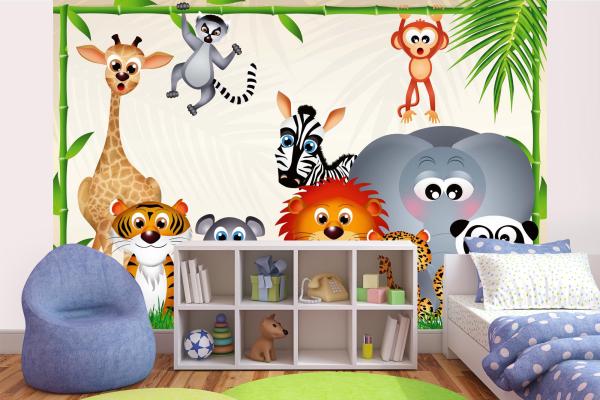Kinder-Fototapete MS-5-1429 im Raum – kreative Wandgestaltung mit lebendigem XXL-Motiv für Kinderzimmer