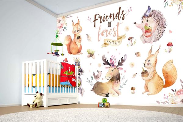 Kinder-Fototapete MS-5-1433 im Raum – kreative Wandgestaltung mit lebendigem XXL-Motiv für Kinderzimmer