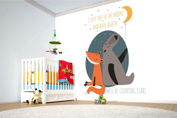 Kinder-Fototapete MS-5-1444 im Raum – kreative Wandgestaltung mit lebendigem XXL-Motiv für Kinderzimmer