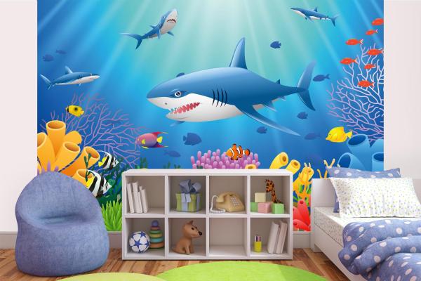 Kinder-Fototapete MS-5-1454 im Raum – kreative Wandgestaltung mit lebendigem XXL-Motiv für Kinderzimmer