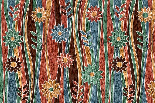 Kinder-Fototapete MS-5-1458 – Draufsicht auf das farbenfrohe Motiv mit kindgerechten Formen und brillanten Farben