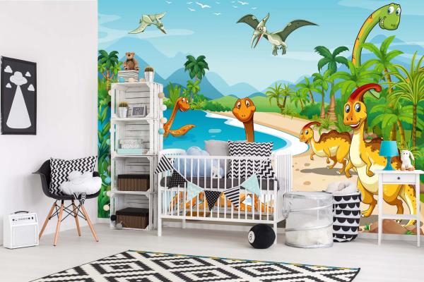 Kinder-Fototapete MS-5-1461 im Raum – kreative Wandgestaltung mit lebendigem XXL-Motiv für Kinderzimmer