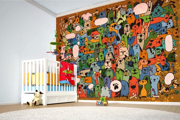 Kinder-Fototapete MS-5-1475 im Raum – kreative Wandgestaltung mit lebendigem XXL-Motiv für Kinderzimmer