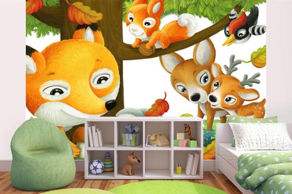 Kinder-Fototapete MS-5-1477 im Raum – kreative Wandgestaltung mit lebendigem XXL-Motiv für Kinderzimmer