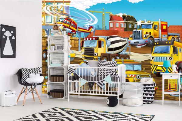 Kinder-Fototapete MS-5-1478 im Raum – kreative Wandgestaltung mit lebendigem XXL-Motiv für Kinderzimmer