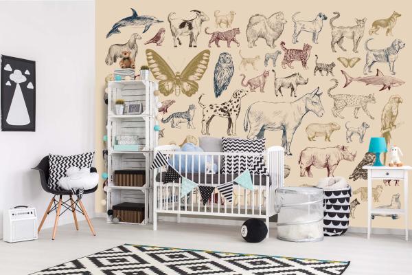 Kinder-Fototapete MS-5-1479 im Raum – kreative Wandgestaltung mit lebendigem XXL-Motiv für Kinderzimmer
