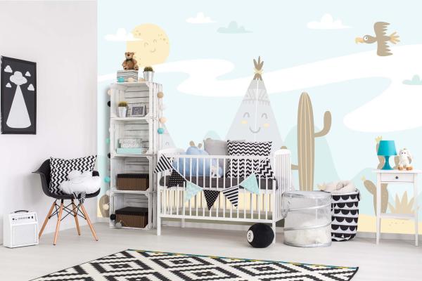 Kinder-Fototapete MS-5-1486 im Raum – kreative Wandgestaltung mit lebendigem XXL-Motiv für Kinderzimmer