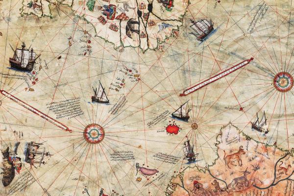 „Fototapete MS-5-1520 mit Weltkarten-Motiv – Draufsicht auf farbenreiche Kartengrafik in XXL“