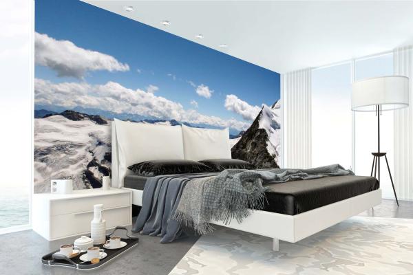 Berge-Fototapete MS-5-1629 in modernem Wohnraum – imposante Landschaft, räumliche Tiefe, stilvolle Wandgestaltung mit Naturakzen