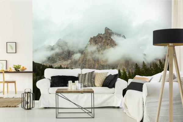 Berge-Fototapete MS-5-1639 in modernem Wohnraum – imposante Landschaft, räumliche Tiefe, stilvolle Wandgestaltung mit Naturakzen