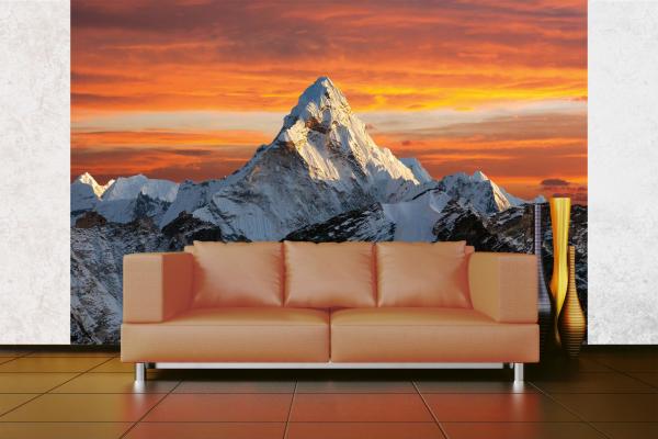 Berge-Fototapete MS-5-1643 in modernem Wohnraum – imposante Landschaft, räumliche Tiefe, stilvolle Wandgestaltung mit Naturakzen
