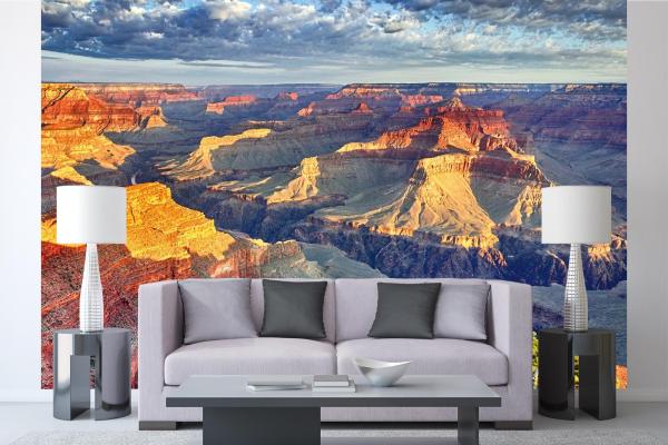 Berge-Fototapete MS-5-1648 in modernem Wohnraum – imposante Landschaft, räumliche Tiefe, stilvolle Wandgestaltung mit Naturakzen