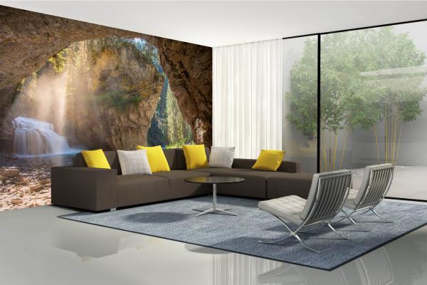 Berge-Fototapete MS-5-1699 in modernem Wohnraum – imposante Landschaft, räumliche Tiefe, stilvolle Wandgestaltung mit Naturakzen