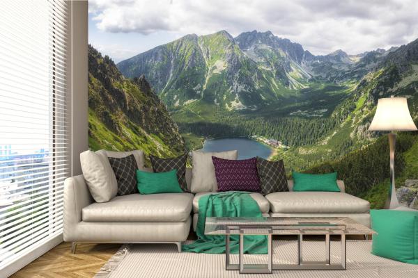 Berge-Fototapete MS-5-1815 in modernem Wohnraum – imposante Landschaft, räumliche Tiefe, stilvolle Wandgestaltung mit Naturakzen