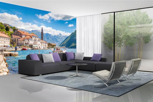 Wohnraum mit Vlies-Fototapete MS-5-2047 – stimmungsvolle Küstenlandschaft als Wandgestaltung