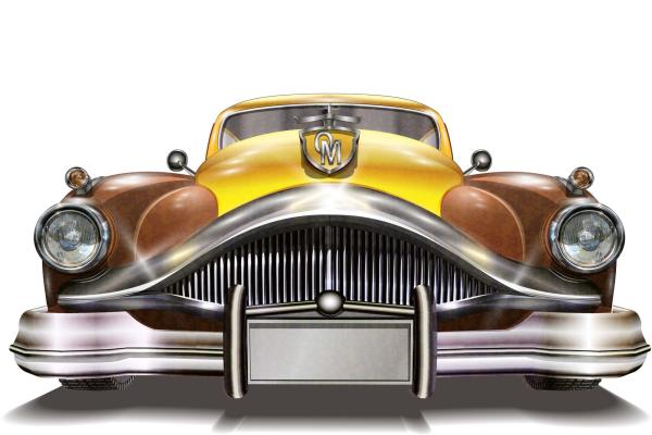 Vlies-Fototapete MS-5-2199 in Draufsicht; Retro-Motiv mit geometrischem Design und nostalgischer Farbwirkung