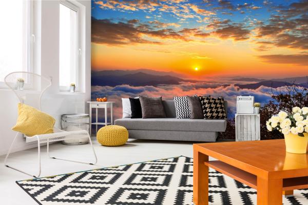 Vlies-Fototapete MS-5-2317 – Himmelsmotiv im Wohnraum – stilvolle Wandgestaltung mit räumlicher Tiefe