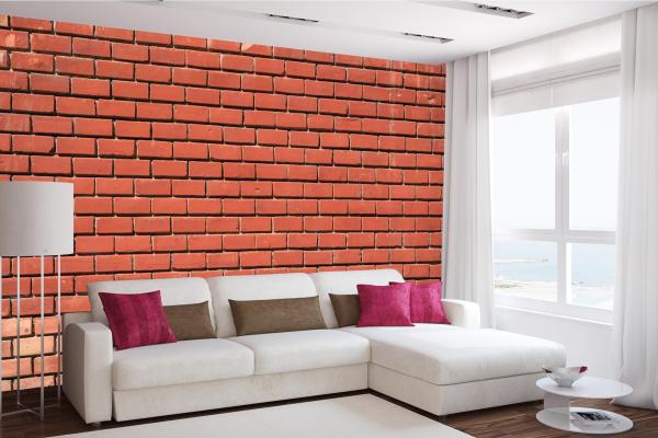 Wohnraum mit Vlies-Fototapete MS-5-2666 – rustikale Holzoptik als stilvolle Wandgestaltung