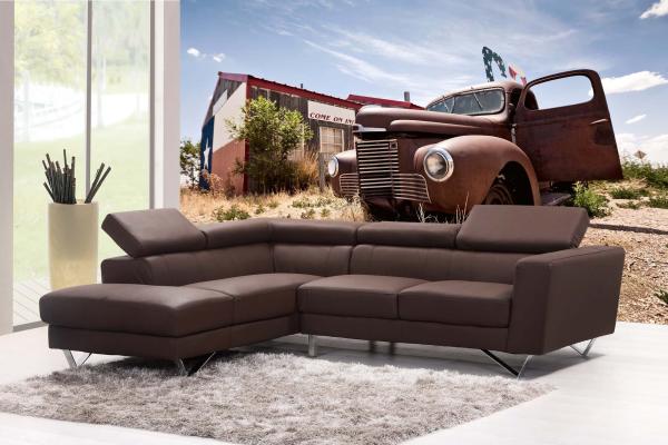 MS-5-2736 als Wandtapete in modernem Interieur; Retro-Design mit räumlicher Tiefe und Vintage-Charme