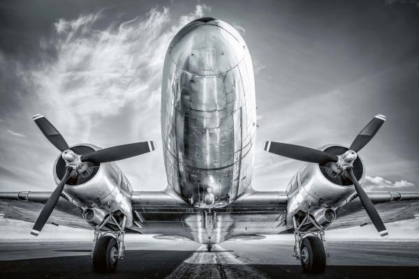 „Fototapete MS-5-2822 mit Luftfahrt-Motiv – Draufsicht auf Flugzeugdesign in brillanten Farben“