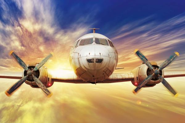„Fototapete MS-5-2832 mit Luftfahrt-Motiv – Draufsicht auf Flugzeugdesign in brillanten Farben“