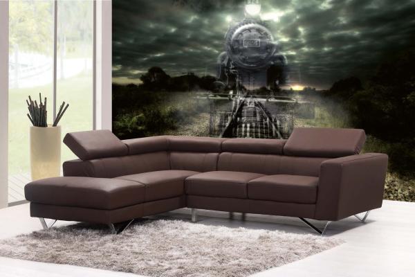 MS-5-2907 als Wandtapete in modernem Interieur; Retro-Design mit räumlicher Tiefe und Vintage-Charme