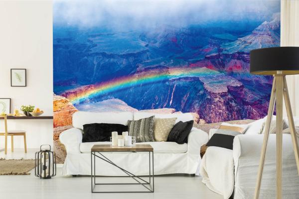 Berge-Fototapete MS-5-3022 in modernem Wohnraum – imposante Landschaft, räumliche Tiefe, stilvolle Wandgestaltung mit Naturakzen