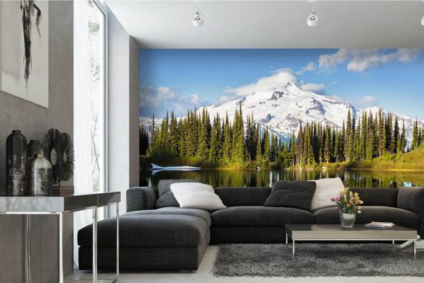 Berge-Fototapete MS-5-3035 in modernem Wohnraum – imposante Landschaft, räumliche Tiefe, stilvolle Wandgestaltung mit Naturakzen